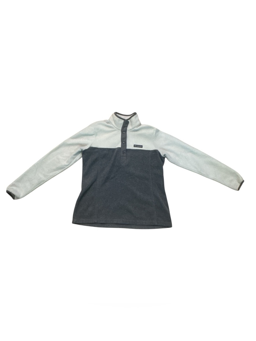 Columbia Dark Gray Fleece 3/4 Pullover with Half-Snap Neck Size Medium